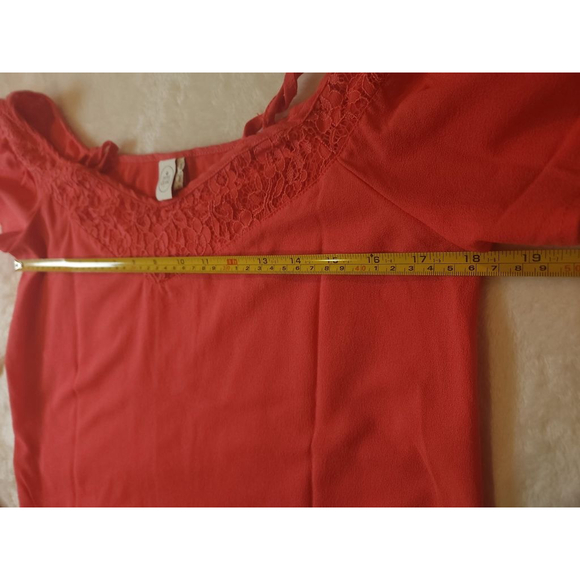 Terra & Sky Salmon V-Neck Tee 0X 14W - Picture 9 of 11
